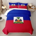 thumbnail image 2 of Manfei Haiti Flag Twin Quilt Set,Patriotic Theme Art Twin Coverlet Set,Blue Red Green,2-Piece, 2 of 7