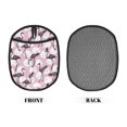 thumbnail image 2 of Pofeuu Pineapple Flamingo Print Silicone Pot Mat Mitten With Hanging Loop Heat Resistant Oven Mitts Non-Slip Bbq Baking Smoking Potholders, 2 of 7