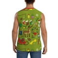 thumbnail image 4 of Bixox Men's Christmas Printed Shirt Sleeveless Fitness Tank Top-Large, 4 of 7