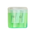 thumbnail image 4 of Hvmvliv Pencil Sharpener Mini Transparent Pencil Sharpener Dual Holes With Removable Cover Candy Color Manual Pencil Planer For Office Supplies Green, 4 of 5