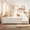 Beige, variant on Twin Floor Bed with Full-Length Guardrails, Montessori-Style Low-Profile Bed Frame with Side Bookshelf, Solid Wood Platform Bed, No Box Spring Needed for Guest Room Dormitory, Pink