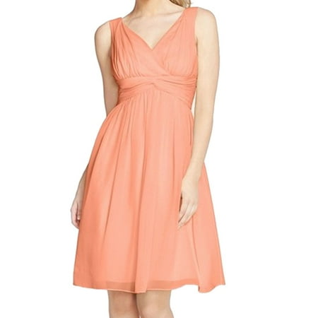 - Donna Morgan NEW Pink Womens Size 10 Surplice Empire Waist Dress