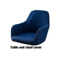 thumbnail image 4 of Inteprter Poliéster Ahorre tiempo y dinero con estas fundas para sillas de comedor fáciles de limpiar, lavables, para la habitación del hogar, Decoración del hogar azul oscuro 1, 4 of 6