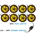 thumbnail image 2 of LEDGlow 8pc Yellow LED Pod Motorcycle Lighting Kit, 2 of 8
