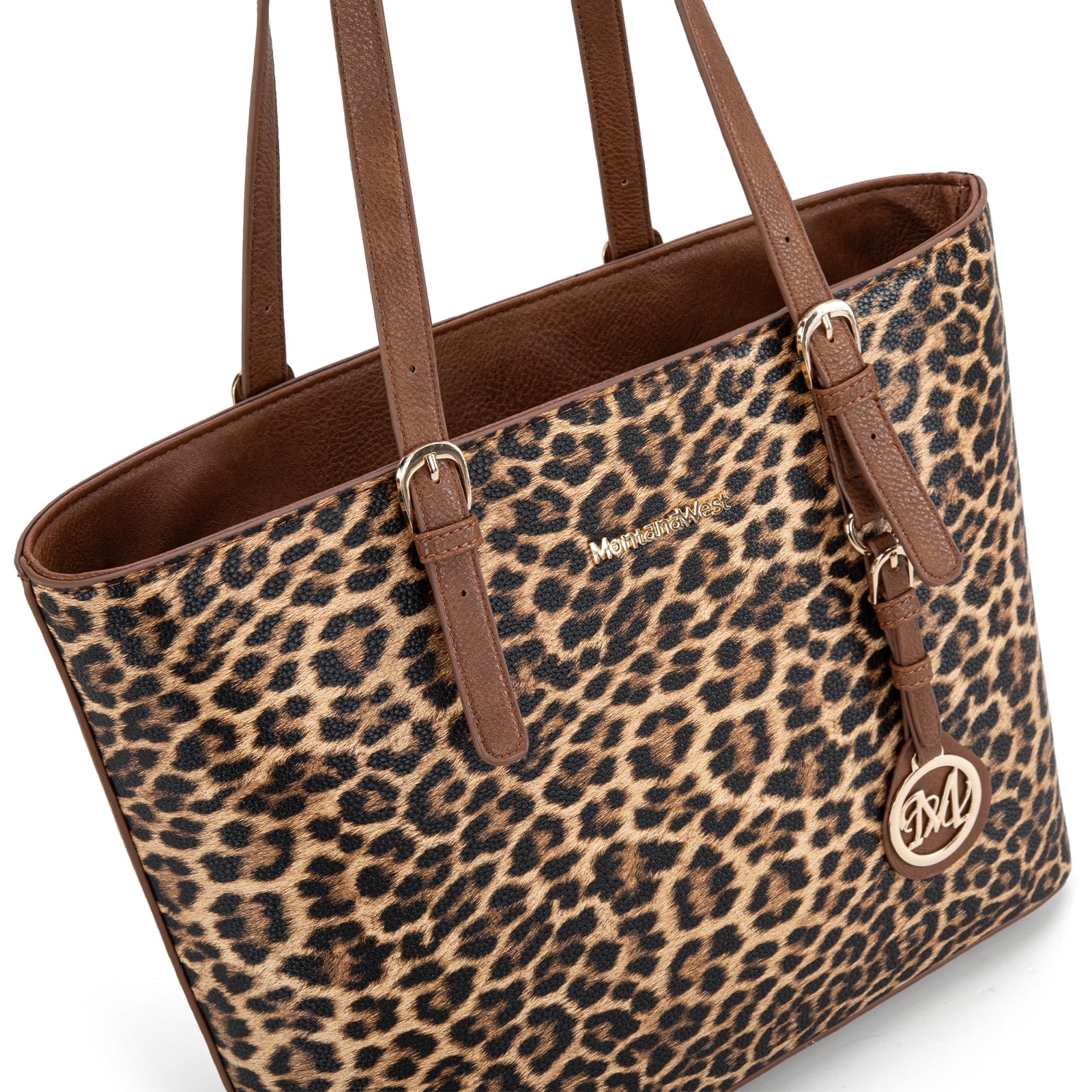 Montana West Purses for Women Tote Bag 3Pcs Set Leopard Print Satchel Handbags