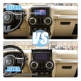 thumbnail image 3 of 1 Uds. Cubierta de tablero de consola central negra con patrón de fibra de carbono embellecedora para Jeep Wrangler JK JKU 2011-2017 4 puertas, 3 of 7