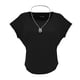 thumbnail image 1 of Blusa George para Mujer,  Kimona con Collar Plata Negro Talla G, 1 of 4