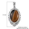 thumbnail image 5 of Tiger's Eye  950 Platinum Plated Solitaire Pendant with  for Women Jewelry Birthday Gifts for Women Ct 24.52 Birthday Gifts, 5 of 7
