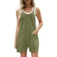 thumbnail image 3 of Womens Rompers for Summer, Audhol Summer Maternity Jumpsuit 2025 New Oversized Jumpsuit Maternity & Postpartum with Adjustable Straps Breathable Short Rompers for Women Green L, 3 of 4