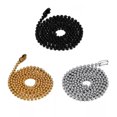 thumbnail image 2 of Hot Titanium Steel Beads Necklace Charm Silver/Gold/Black Long Chain Jewelry, 2 of 8