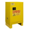 thumbnail image 2 of Durham 1012SL-50 16 Gauge Welded Flammable Self Closing Doors Safety Cabinet with Legs & 1 Shelf, Yellow - 12 gal, 2 of 2
