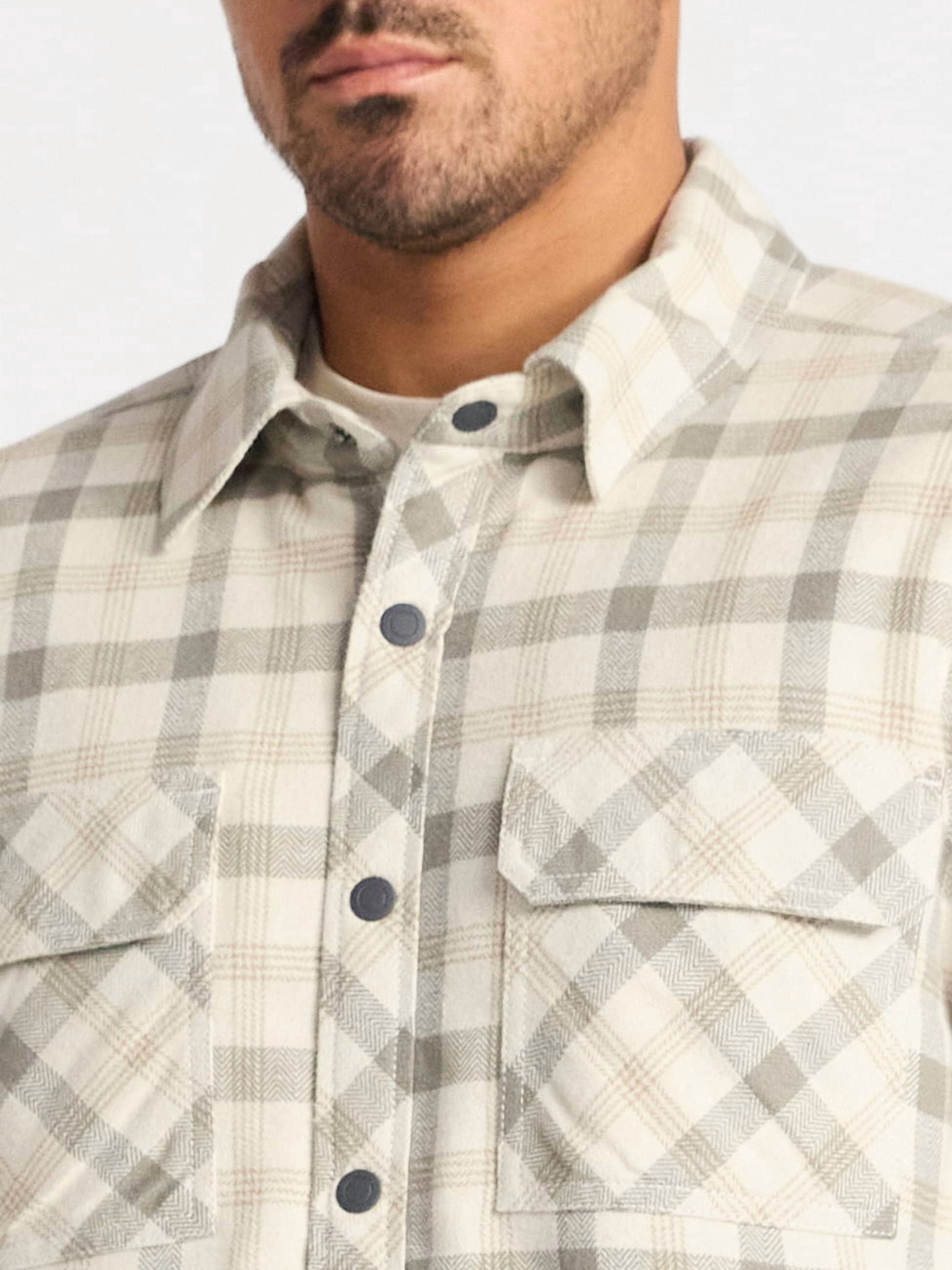 George Men's Shirt Jacket with Long Sleeves, High Pile Fleece Lining, Sizes S-3XL