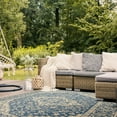 thumbnail image 3 of SAFAVIEH Beach House Stanice Medallion Indoor/Outdoor Area Rug, Blue/Creme, 8' x 8' Square, 3 of 6
