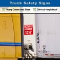 thumbnail image 4 of Caution High 13' 6" Vinyl Decal Sticker - Many Colors & Sizes - Height Trailer Sign Truck Safety Markings for Dry Van and Reefer Trailers Caution Clearance Height Sign Truck Decals (10" x 11", Orange), 4 of 8