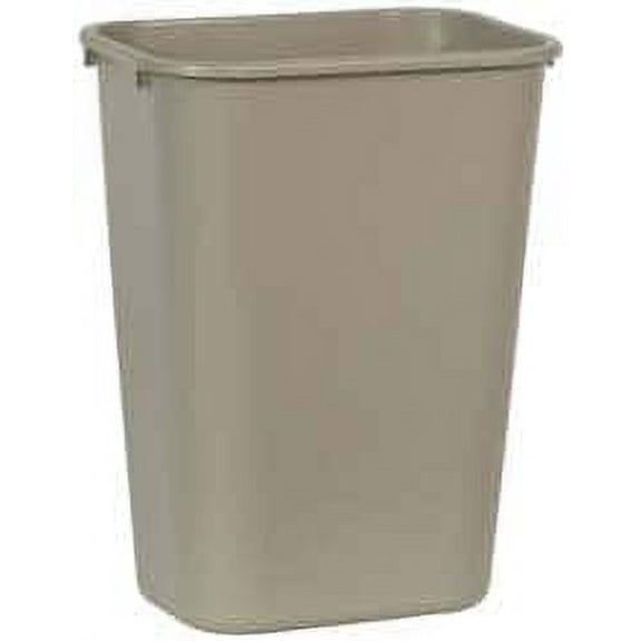 Rubbermaid FG295700BEIG 41 Qt Rectangle Beige Trash Can Polyethylene