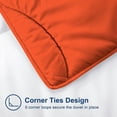 thumbnail image 6 of DNG Creations 3 Piece Wavy Stitching Comforter Solid Orange Colour 550 GSM Super Soft 100% Egyptian Cotton With 6 Corner Tabs ( Oversized King - Size ), 6 of 6