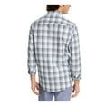 thumbnail image 2 of TASSO ELBA Mens Blue Plaid Collared Classic Fit Cotton Dress Shirt S, 2 of 4