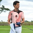 thumbnail image 3 of Xecao Cute Axolotl Sakura Blossoms A Mens' Casual Short Sleeve Button-Down Polo Shirts for a Classic Golf Shirts-Small, 3 of 6