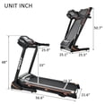 thumbnail image 3 of Folding Treadmill Auto Incline for Running, Jogging, Walking with 15-Level Adjustment, 12 Preset Training Programs on Large LCD Display and 3.5 Horse Power for Home & Office & Gym Workout, 3 of 9