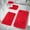 Red, variant on KCEHTA Bathroom Rugs Sets 4 Pieces Ultra Plush Washable Bath Rug Set Non-Slip Absorbent Bath Mats