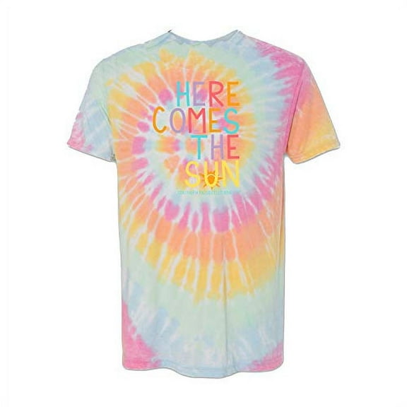 Southern Raised Here Comes The Sun Women's Short Sleeve T-Shirt-Festival Tiedye-Medium
