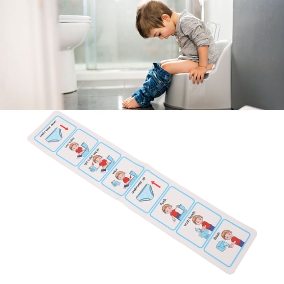 Horario De Tabla Para Ir Al Baño, Horario Visual De Entrenamiento Para Ir Al Baño, Educativo Especial Transparente, Resistente Al Agua Para TDAH