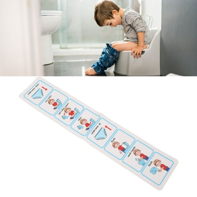 Horario De Tabla Para Ir Al Baño, Horario Visual De Entrenamiento Para Ir Al Baño, Educativo Especial Transparente, Resistente Al Agua Para TDAH
