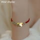 thumbnail image 4 of Pulsera de cuentas para mujeres y hombres, cordón ajustable tejido a mano, pulseras de hilo rojo con cuentas de Jade de la suerte, protección de la amistad, 4 of 5