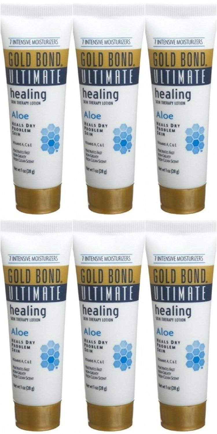Gold Bond Ultimate Healing Skin Therapy Lotion Aloe Travel Size 1 Oz Pack of 6