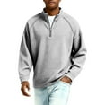 thumbnail image 2 of Men's and Big Men's Waffle Knit Long Sleeve Quarter Zip Pullover Henley T-Shirt, 2 of 4