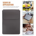 thumbnail image 5 of CIMAXIC PU Laptop Sleeve Dark Grey Splashproof Scratch-Resistant for Storage, 5 of 6