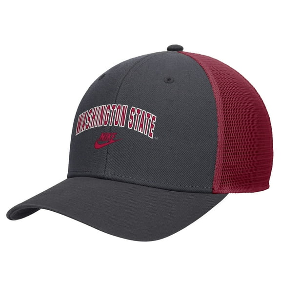 Men's Nike Gray Washington State Cougars Vintage Arch Rise Performance Trucker Adjustable Hat