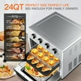 thumbnail image 2 of 24Qt/23L Air Fryer, 7-in-1 Air Fryer Toast Oven Combo with Roast, Defrost, E-Recipes, Silver, 2 of 9
