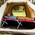 thumbnail image 4 of LiteHaven Camp Bed, Portable Folding Camping Cot for Adults,Indoor Outdoor Portable Sleeping Cot for Hiking, Camping with Carrying Bag Army (Pink), 4 of 9