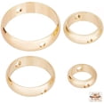 thumbnail image 1 of 60Pcs 4 Size Round Bead Frames 18K Gold Plated Circle Frame Connectors 6/8/10/12mm Round Ring Shaped Metal Links for Bracelet Jewelry Making, 1 of 9