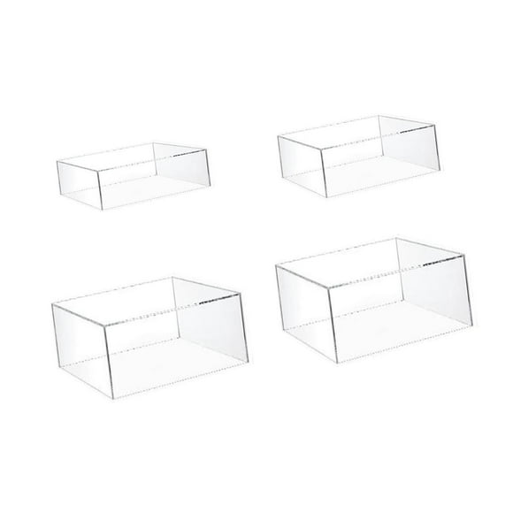 Tnarru 4Pcs Acrylic Cupcake Stand Cake Display Riser Dessert Bakery Stand Rack Server Dessert Holder for Perfume Spice Jars Figurine