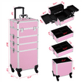 thumbnail image 4 of Yaheetech 4-In-1 Aluminum Rolling Cosmetic Makeup Train Cases, 4 of 9