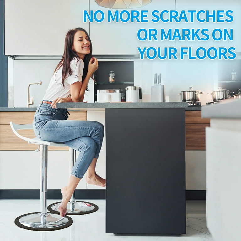 4PCS Bar Stool Base Ring Silicone Pads Bar Stool Floor Protectors for Round Base Protect Floor from Scratch Fit for 16