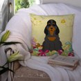 thumbnail image 3 of Easter Eggs Cocker Spaniel Black Tan Fabric Decorative Pillow, 3 of 4