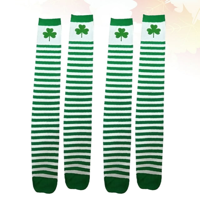 GAXIRE 2Pares Medias Largas Con Estampado De Para Fiesta Con Material Cómodo