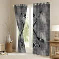 thumbnail image 3 of Feelyou Ice Hockey Black Out Curtains, Grey Watercolor Curtains Pack of 2 (42x63 Each), 3 of 6