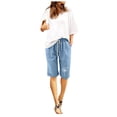 thumbnail image 1 of PMVFHDE Shorts de Plage Décontractés pour Femmes d'Été Imprimés Respirants Ajustables Amples Élastiques Shorts de Plage, 1 of 8