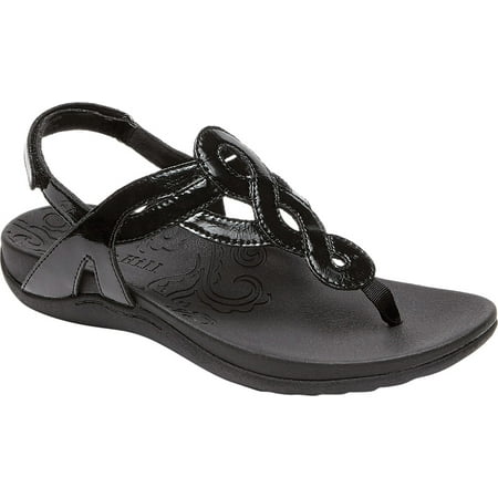 

Women s Rockport Cobb Hill Ramona Thong Sandal Black Patent Synthetic 7.5 M