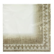 Hanna K Lunch Paper Napkin, Burlap, 40ct