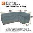 thumbnail image 5 of Classic Accessories Storigami Weatherproof 104 Inch Outdoor Right-Facing Sectional Cover, Monument Grey, 5 of 12