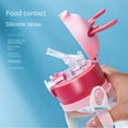 thumbnail image 4 of 600ML Kids Water Sippy Antler Creative Cartoon Baby Feeding Cups with Straws Leakproof Bottles Outdoor Children Cup Drinkware 600 ml Dinosaur antler cup, 4 of 6
