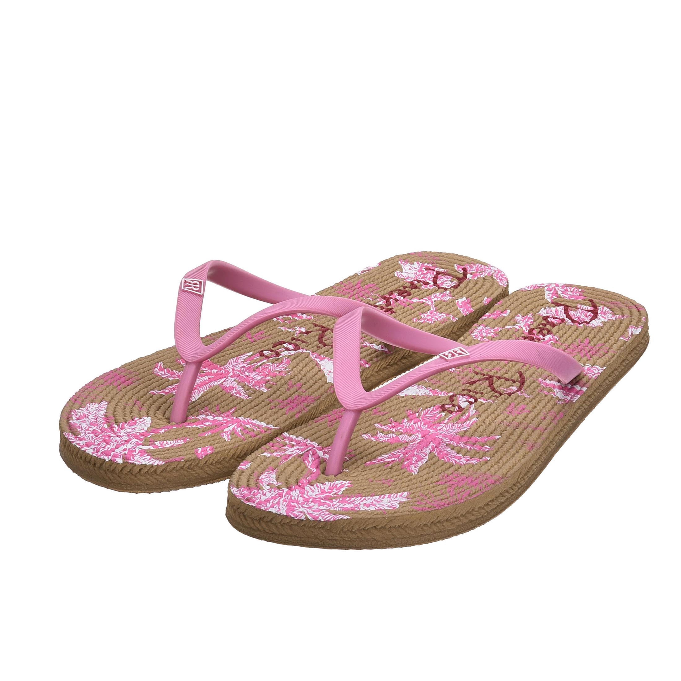 Robin Ruth Womens Flip Flop Pink, Designed with Typical Puerto Rico Stamps, Rubber Outsole, Vibrant Colors and Designs