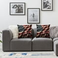 thumbnail image 2 of nygtbtfer Decorations Pillow Covers American Flag Stars Stripes Throw Pillow Case Decorative Pillow Case for Memorial Day Home Sofa Couch, 2 Pack White, 2 of 7