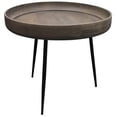 thumbnail image 3 of Benedict Jay Solid Wood Round Side Table in Gray Finish, 3 of 5