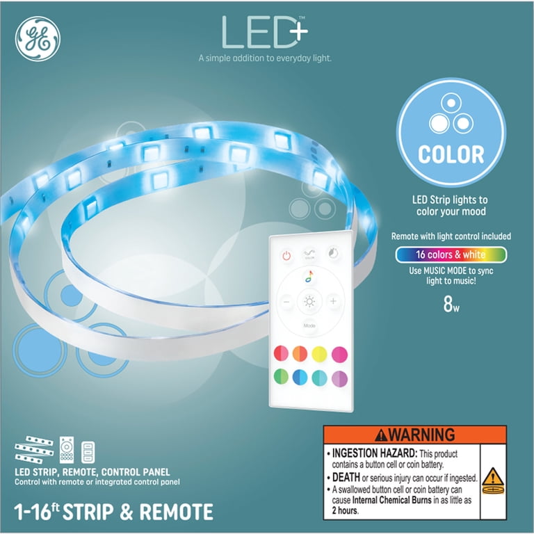 GE LED+ Color Changing LED Light Strip, 16ft with Remote photo 7
